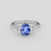 1.72 Ct. Blue Sapphire Ring, Platinum 950 1