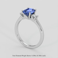 1.72 Ct. Blue Sapphire Ring, Platinum 950 2