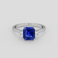 2.58 Ct. Blue Sapphire Ring, Platinum 950 1