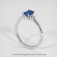0.81 Ct. Bi Color Sapphire Ring, Platinum 950 2