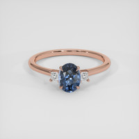 1.65 Ct. Blue Spinel Ring, 14K Rose Gold 1