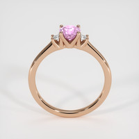 0.59 Ct. Purplish Pink Sapphire Ring, 14K Rose Gold 3