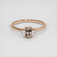 0.65 Ct. Peach Sapphire Ring, 14K Rose Gold 1