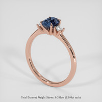 1.65 Ct. Blue Spinel Ring, 18K Rose Gold 2