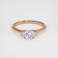 0.63 Ct. Purplish Pink Sapphire Ring, 18K Rose Gold 1