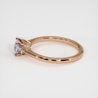 0.63 Ct. Purplish Pink Sapphire Ring, 18K Rose Gold 4