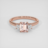 1.03 Ct. Padparadscha Sapphire Ring, 18K Rose Gold 1