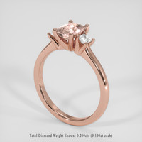 1.03 Ct. Padparadscha Sapphire Ring, 18K Rose Gold 2