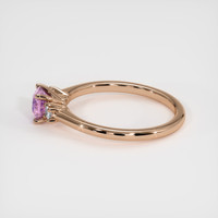0.59 Ct. Purplish Pink Sapphire Ring, 18K Rose Gold 4