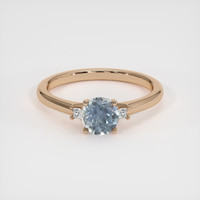 1.33 Ct. Greyish Blue Sapphire Ring, 18K Rose Gold 1