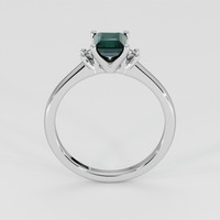 0.88 Ct. Bluish Green Sapphire Ring, 14K White Gold 3