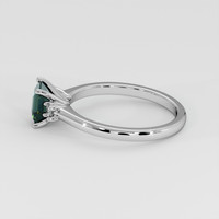 0.88 Ct. Bluish Green Sapphire Ring, 14K White Gold 4
