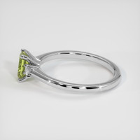 0.82 Ct. Yellowish Green Sapphire Ring, 14K White Gold 4