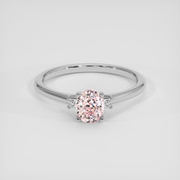1.23 Ct. Pink Sapphire Ring, 14K White Gold 1