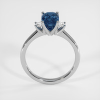 2.08 Ct. Blue Sapphire Ring, 14K White Gold 3