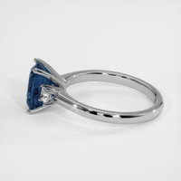 2.08 Ct. Blue Sapphire Ring, 14K White Gold 4
