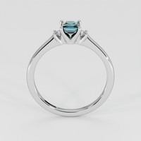 0.52 Ct. Greenish Blue Sapphire Ring, 14K White Gold 3