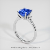 3.05 Ct. Sapphire Ring, 14K White Gold 2