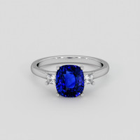 2.62 Ct. Blue Sapphire Ring, 14K White Gold 1