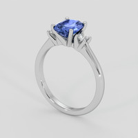 1.72 Ct. Blue Sapphire Ring, 18K White Gold 2