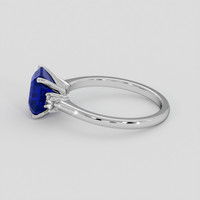 2.58 Ct. Blue Sapphire Ring, 18K White Gold 4