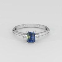 0.81 Ct. Bi Color Sapphire Ring, 18K White Gold 1