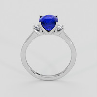 2.58 Ct. Blue Sapphire Ring, 18K White Gold 3