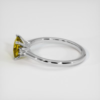 1.07 Ct. Yellow Sapphire Ring, 18K White Gold 4
