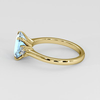1.78 Ct. Blue Aquamarine Ring, 14K Yellow Gold 4