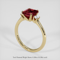 2.72 Ct. Red Rhodolite Garnet Ring, 14K Yellow Gold 2