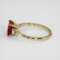 2.72 Ct. Red Rhodolite Garnet Ring, 14K Yellow Gold 4