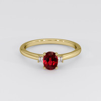 1.05 Ct. Ruby Ring, 14K Yellow Gold 1