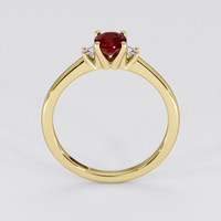 1.05 Ct. Ruby Ring, 14K Yellow Gold 3