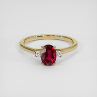 1.17 Ct. Ruby Ring, 14K Yellow Gold 1