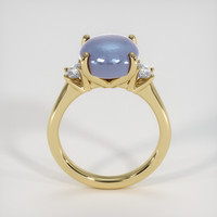 4.13 Ct. Greyish Blue Sapphire Ring, 14K Yellow Gold 3
