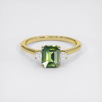 1.41 Ct. Green Sapphire Ring, 14K Yellow Gold 1