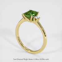 1.41 Ct. Green Sapphire Ring, 14K Yellow Gold 2