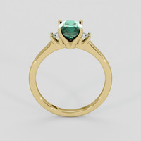 1.37 Ct. Bluish Green Sapphire Ring, 14K Yellow Gold 3