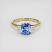2.02 Ct. Blue Sapphire Ring, 14K Yellow Gold 1