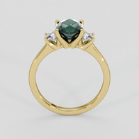 1.82 Ct. Bluish Green Sapphire Ring, 14K Yellow Gold 3