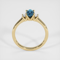 0.96 Ct. Greenish Blue Sapphire Ring, 14K Yellow Gold 3