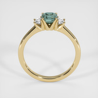 0.83 Ct. Bluish Green Sapphire Ring, 14K Yellow Gold 3
