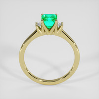 0.70 Ct. Emerald Ring, 18K Yellow Gold 3