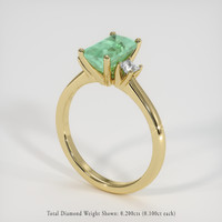 1.42 Ct. Emerald Ring, 18K Yellow Gold 2