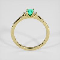 0.54 Ct. Emerald Ring, 18K Yellow Gold 3