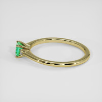 0.54 Ct. Emerald Ring, 18K Yellow Gold 4