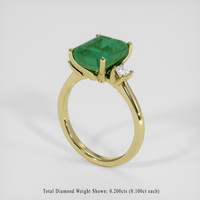 3.50 Ct. Emerald Ring, 18K Yellow Gold 2