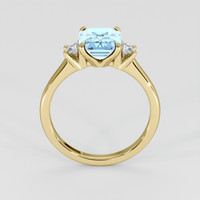 1.78 Ct. Blue Aquamarine Ring, 18K Yellow Gold 3