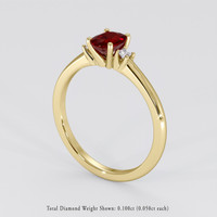 1.05 Ct. Ruby Ring, 18K Yellow Gold 2