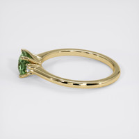 1.01 Ct. Bluish Green Sapphire Ring, 18K Yellow Gold 4